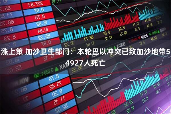 涨上策 加沙卫生部门：本轮巴以冲突已致加沙地带54927人死亡
