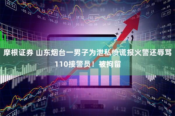 摩根证券 山东烟台一男子为泄私愤谎报火警还辱骂110接警员！被拘留