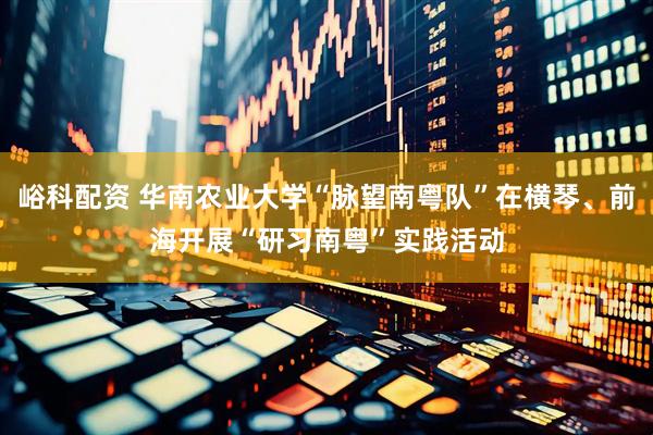 峪科配资 华南农业大学“脉望南粤队”在横琴、前海开展“研习南粤”实践活动