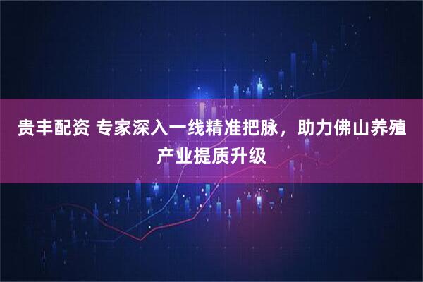 贵丰配资 专家深入一线精准把脉，助力佛山养殖产业提质升级