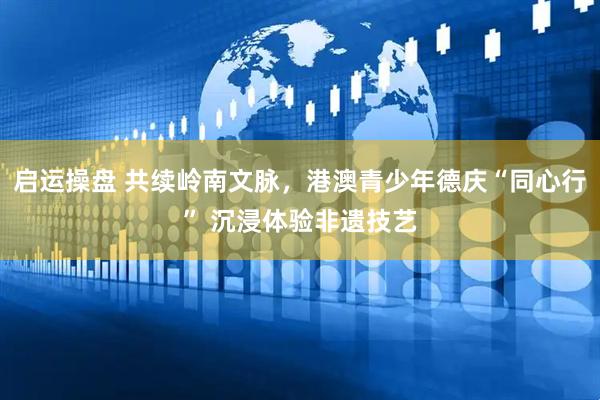 启运操盘 共续岭南文脉，港澳青少年德庆“同心行” 沉浸体验非遗技艺